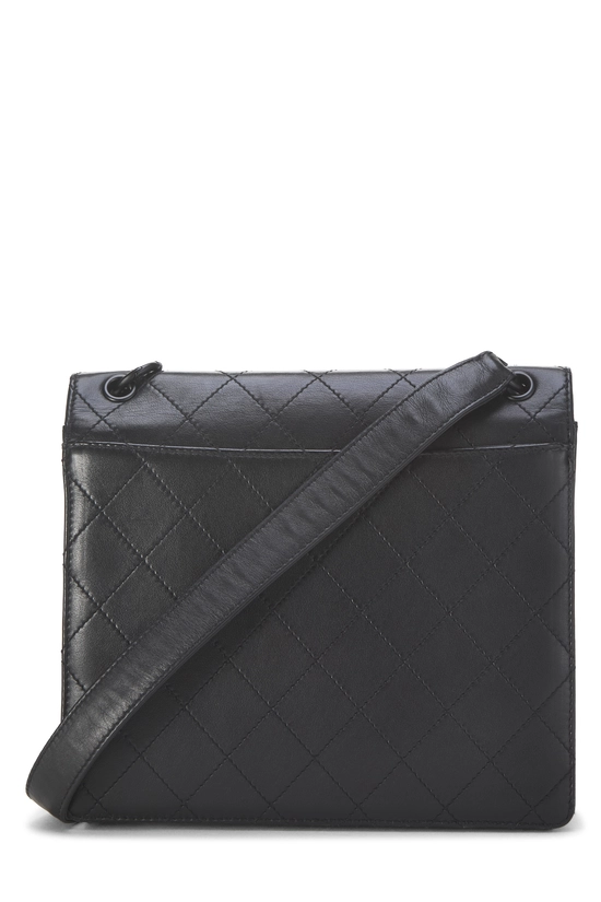 Black Calfskin Flap Crossbody , , large image number 3