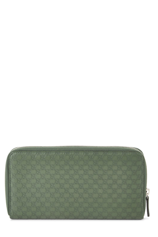 Green Microguccissima Zip Around Wallet, , large image number 2