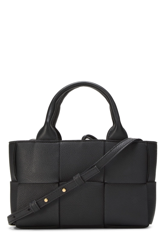 Black Calfskin Maxi Intrecciato Candy Arco Tote, , large image number 3