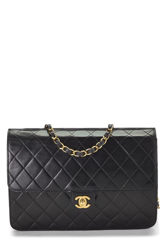 Black Quilted Lambskin Turnlock Ex Flap Medium, , large image number 0