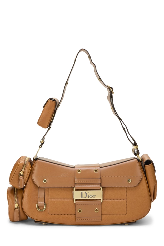 Brown Leather Street Chic Columbus Shoulder Bag, , large image number 0