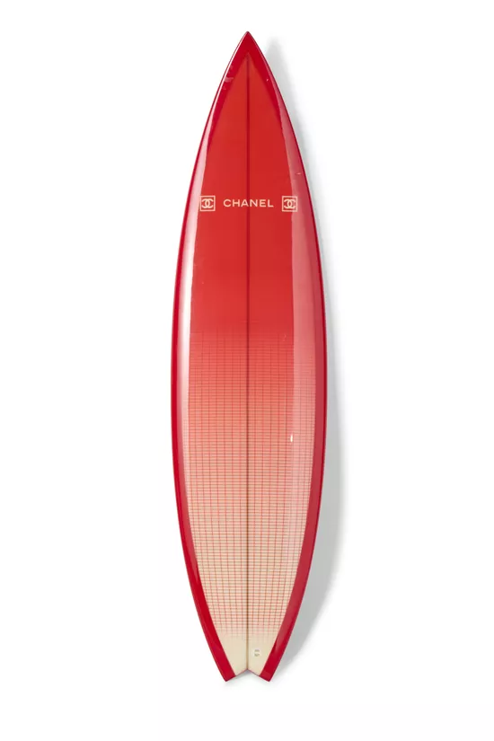 Philippe Barland x Chanel Limited Edition Red Polyurethane Surfboard, , large image number 0