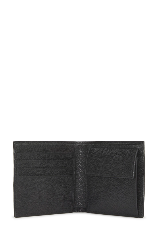 Black Vitello Daino Bifold Wallet, , large image number 3
