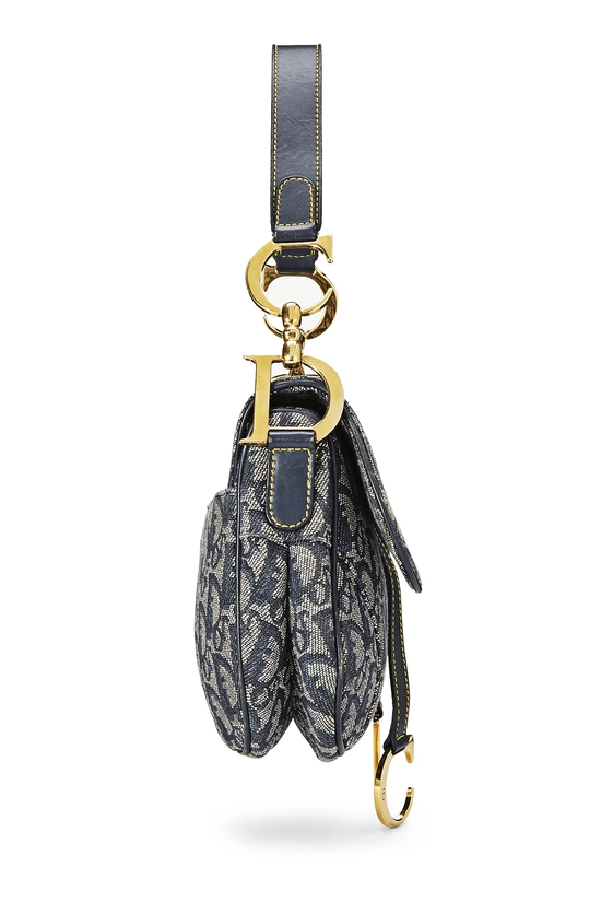 Navy Trotter Canvas Double Saddle Bag, , large image number 2