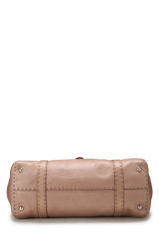 Pink Pebbled Leather Selleria Linda Bag, , large image number 4