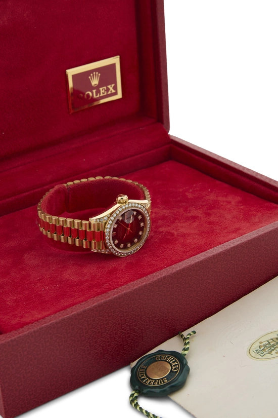 Red Vignette Dial Diamond with Diamond Bezel and Lugs Datejust 69158 26mm, , large image number 7