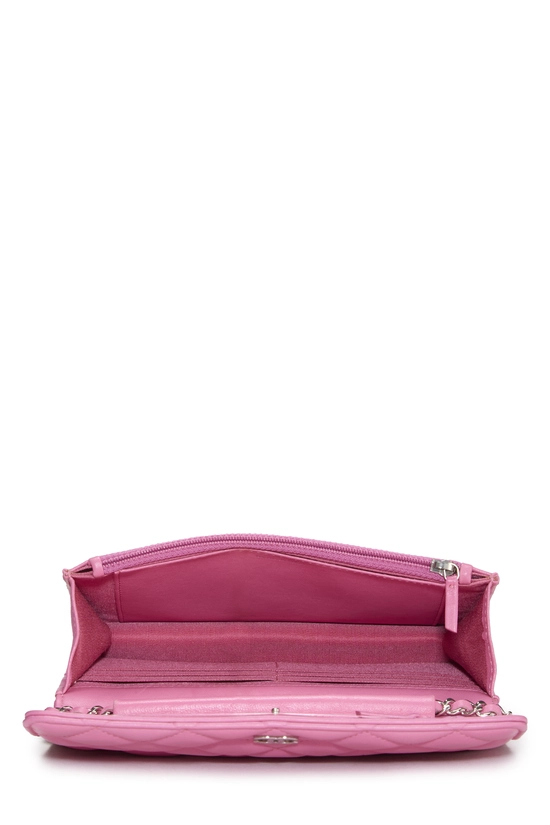 Pink Quilted Lambskin Classic Wallet On Chain (WOC), , large image number 5