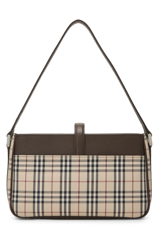 Brown House Check Jacquard Bucket Shoulder Bag Small, , large image number 3