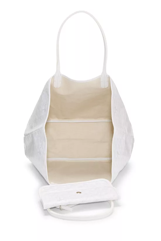 White Goyardine Canvas Saint-Louis PM, , large image number 5