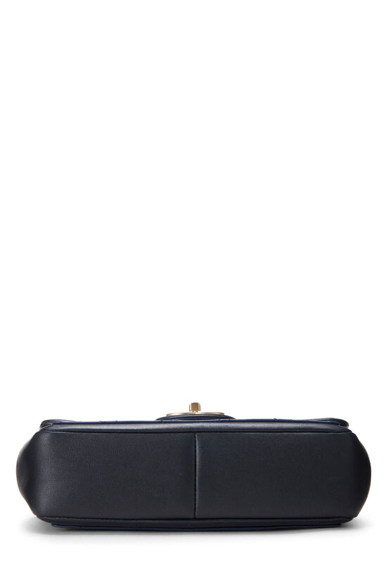 Navy & Black Quilted Lambskin Graphic Flap Small, , large image number 4