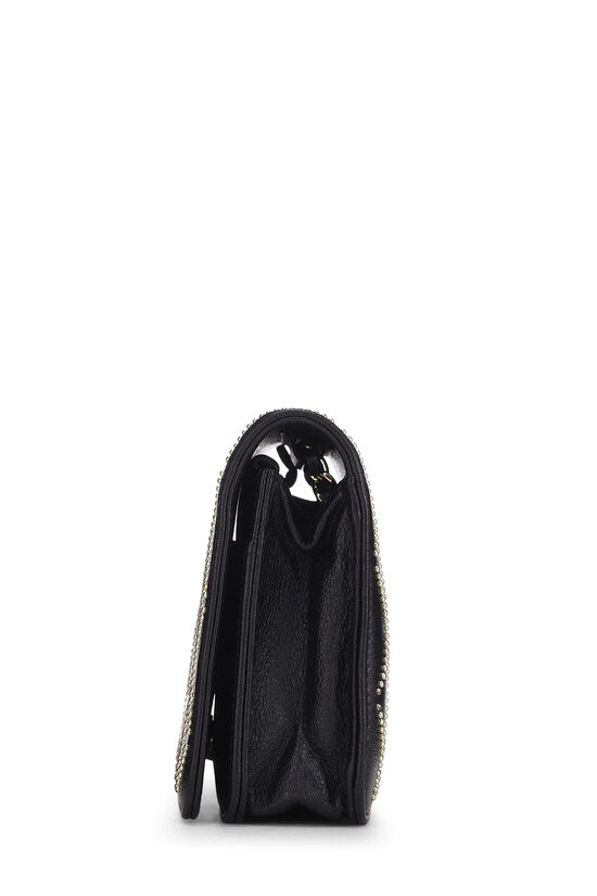 Black Studded Leather Classic Wallet on Chain (WOC), , large image number 4