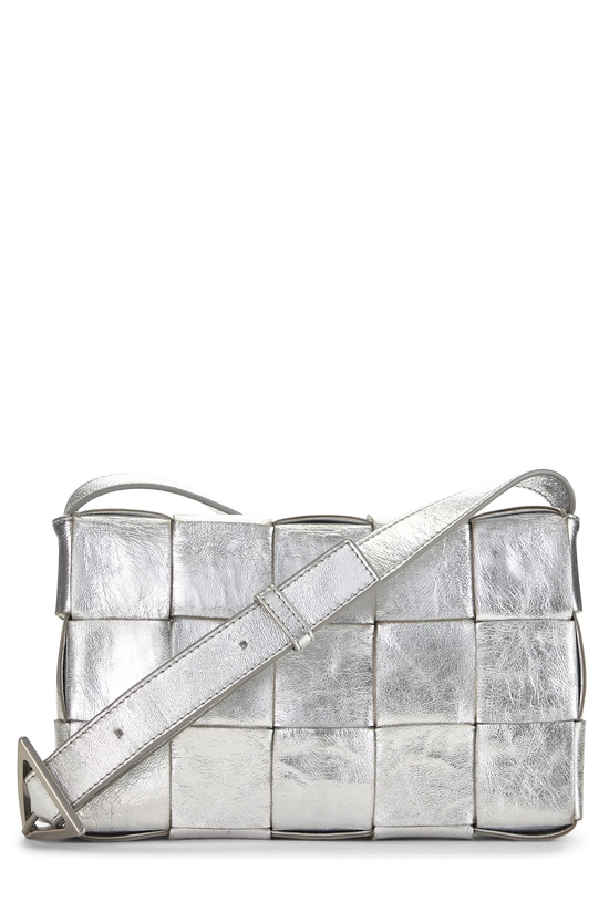 Silver Maxi Intrecciato Cassette, , large image number 3