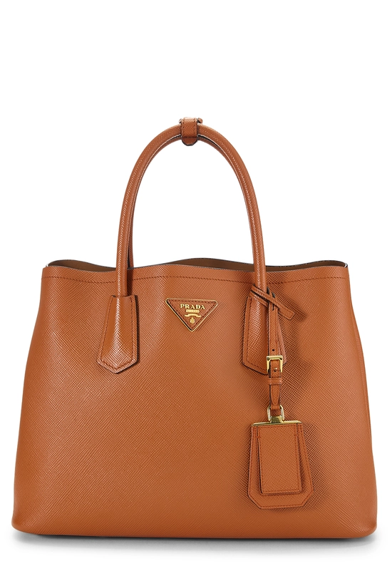 Orange Saffiano Double Bag Medium, , large image number 0