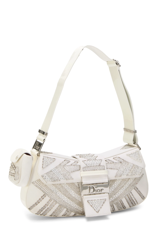 White Embellished Street Chic Columbus Shoulder Bag, , large image number 1