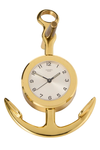 Gold Anchor Clock