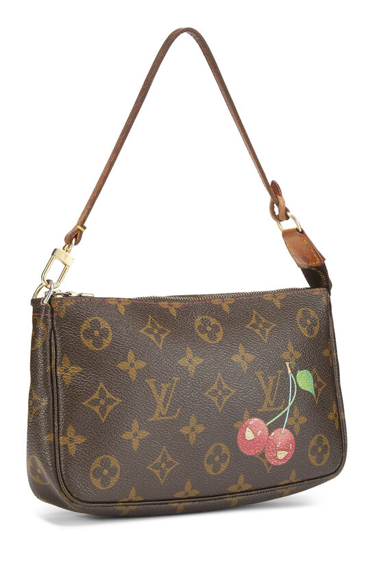 Louis Vuitton Takashi Murakami X Louis Vuitton Monogram Canvas Cerises Pochette Accessoires What Goes Around Comes Around