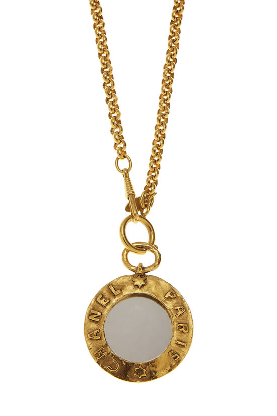 Gold Rope 'CC' Mirror Necklace, , large image number 1