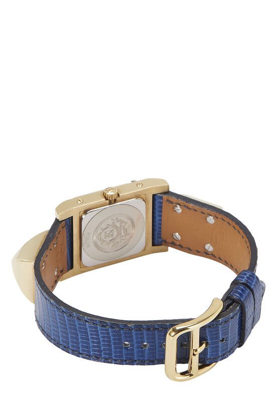 Gold & Blue Leather Medor Watch , , large image number 2