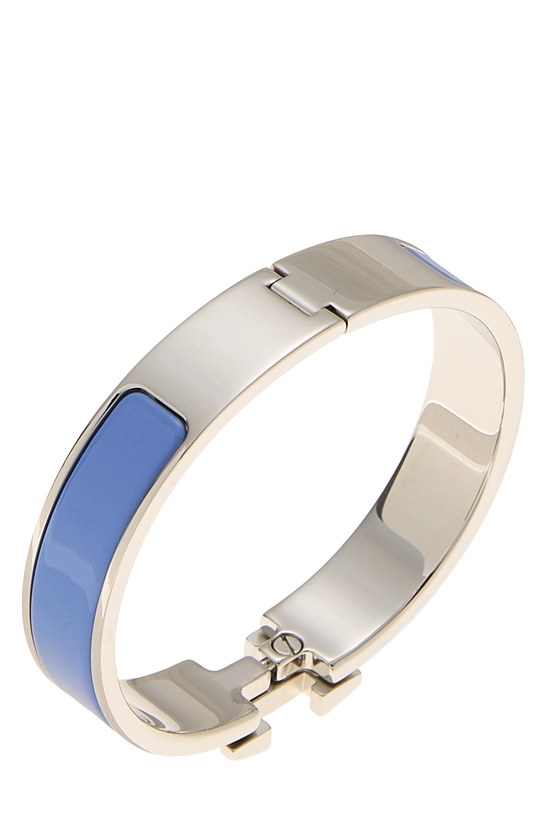 Blue Enamel Clic-Clac 'H' Bracelet Narrow, , large image number 1