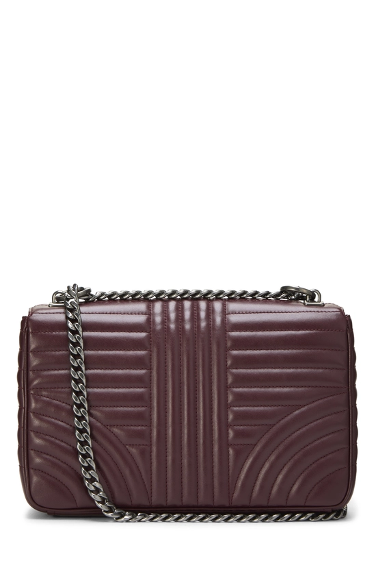 Burgundy Calfskin Diagramme Flap Bag Large, , large image number 3