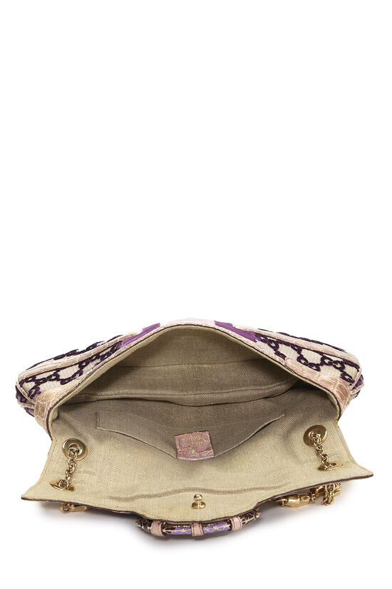 Purple Velvet Dragon Shoulder Bag, , large image number 5