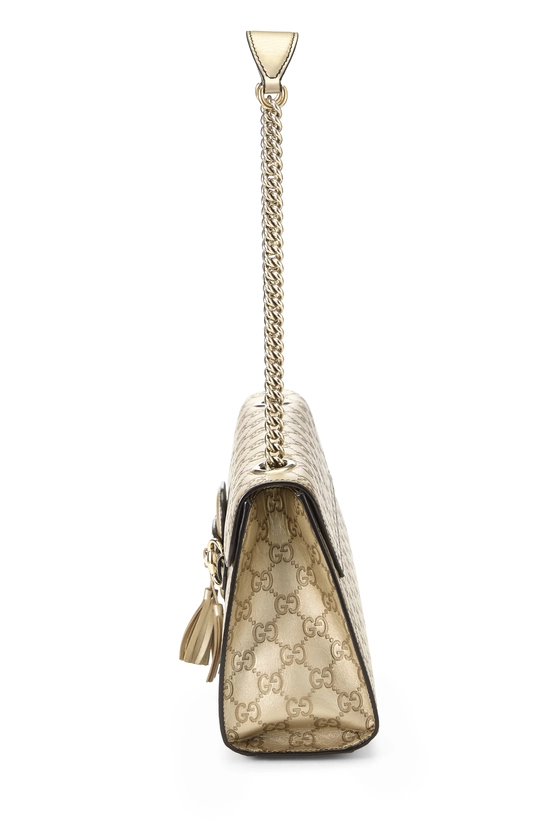 Gold Guccissima Leather Emily Chain Shoulder Bag, , large image number 2