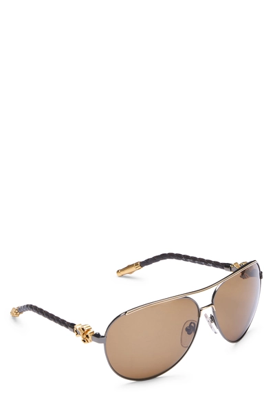 Brown Metal Jism Sunglasses, , large