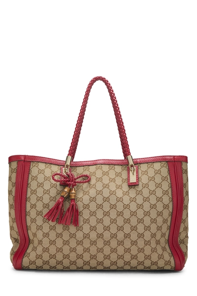 Red Original GG Canvas Bella Tote