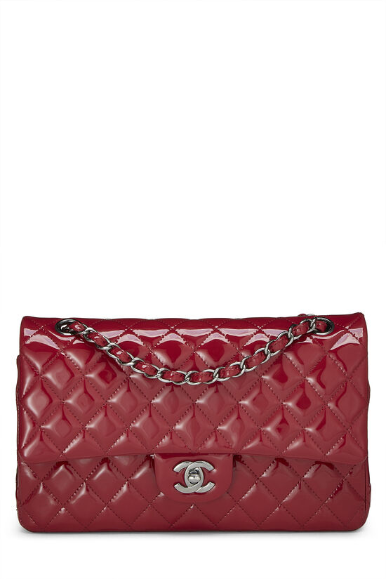 Red Quilted Patent Leather Classic Double Flap Medium, , large image number 0