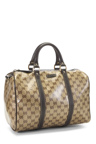 Gucci Brown GG Crystal Canvas Joy Boston Handbag — photo 2