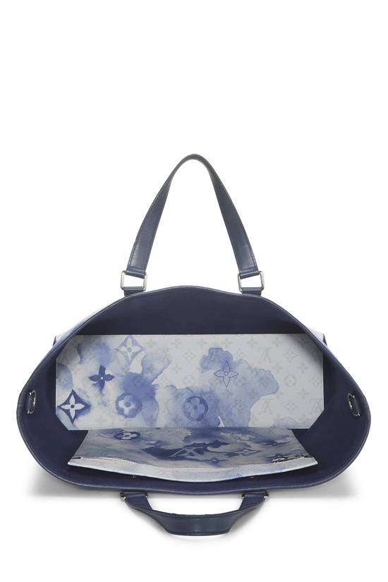 Blue Watercolor Monogram New Tote GM, , large image number 5