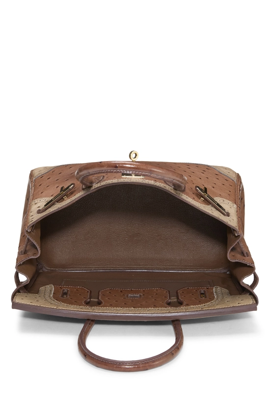 Mousse, Marron Fonce, Etrusque Ostrich Birkin 35, , large image number 5