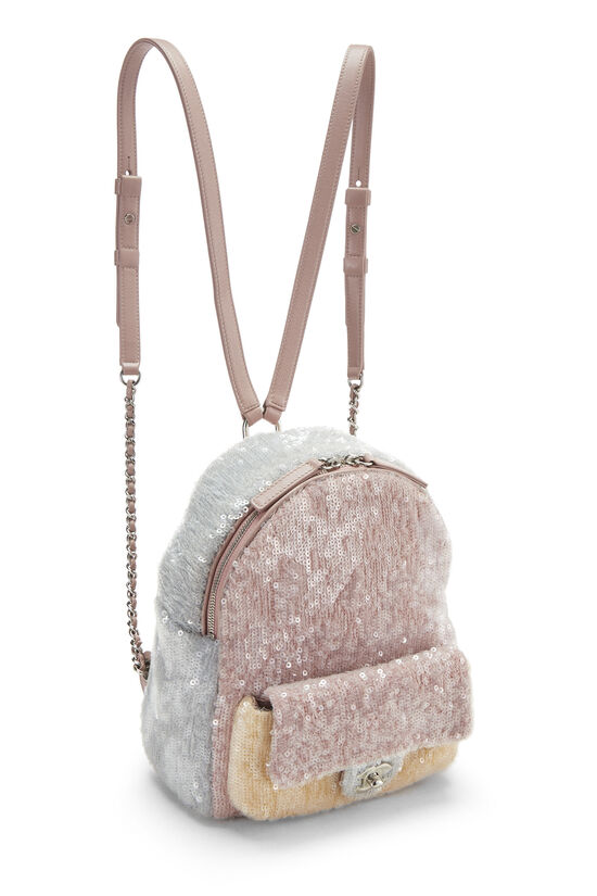 Pink Sequin Waterfall Backpack Mini