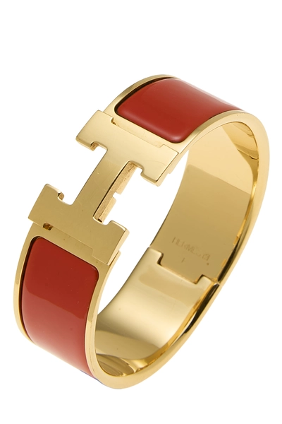 Orange Enamel Clic-Clac 'H' Wide