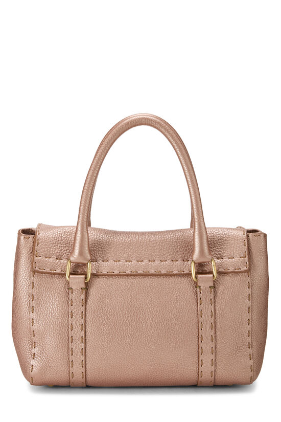 Pink Metallic Pebbled Leather Selleria Linda Bag Mini, , large image number 3