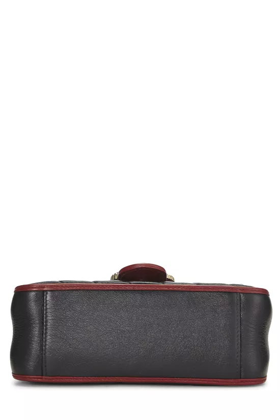 Black Leather Torchon GG Marmont Top Handle Bag Mini, , large image number 4