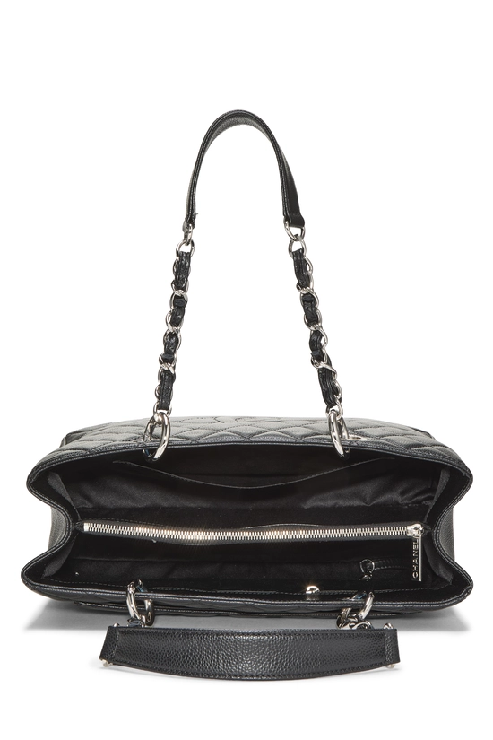 Black Quilted Caviar Grand Shopping Tote (GST), , large image number 5