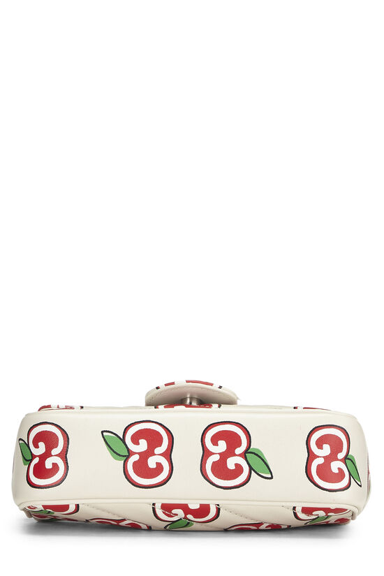 White & Multicolor Leather Valentine's Day Marmont Super Mini, , large image number 4