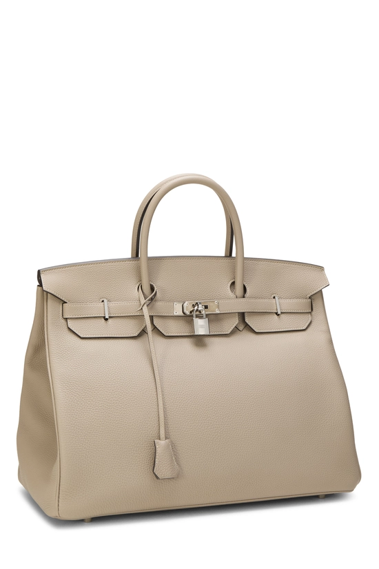 Gris Tourterelle Togo Birkin 40, , large image number 1