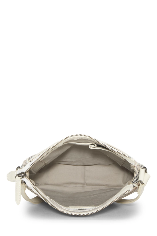 White Check Jacquard Canvas Crossbody, , large image number 5