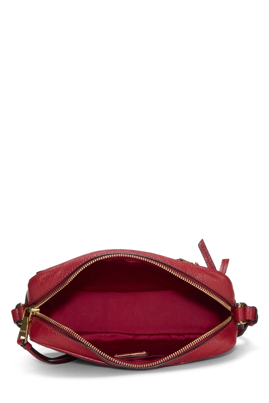 Red Grained Leather Camera Bag, , large image number 6