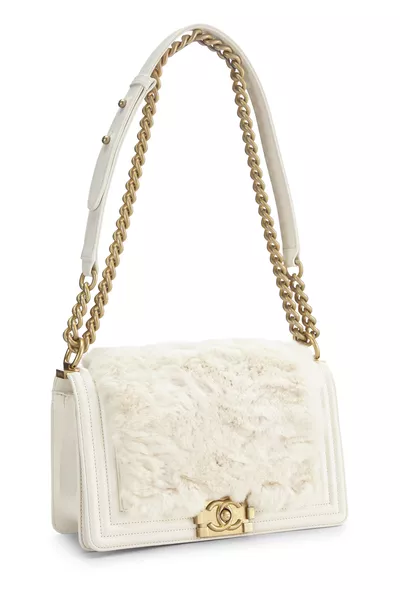 White Lapin Boy Bag Medium, , large