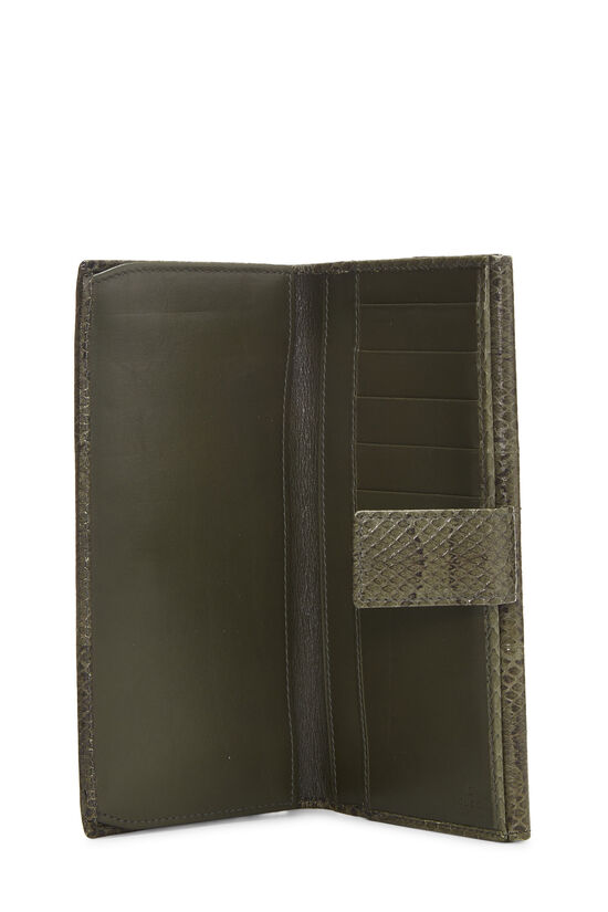 Green Python Continental Wallet, , large image number 4