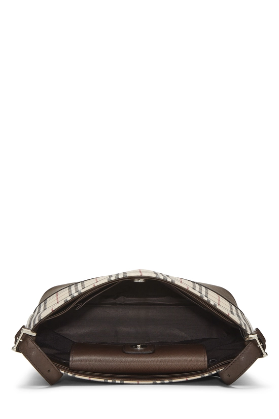 Brown House Check Jacquard Bucket Shoulder Bag Small, , large image number 5