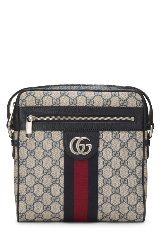 Navy GG Supreme Canvas Ophidia Messenger Small, , large image number 0