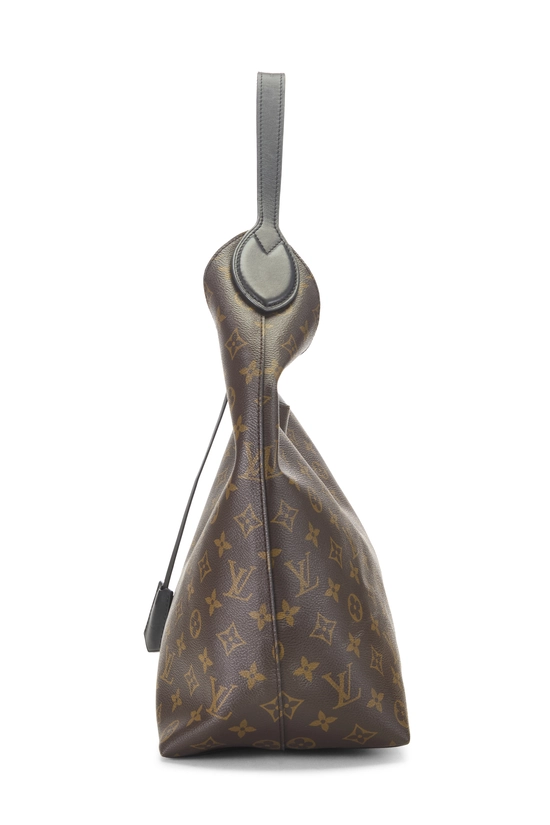 Black Monogram Canvas Flower Hobo, , large image number 2