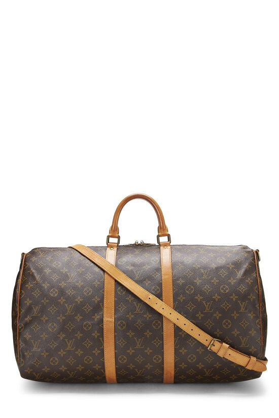 Authentic Louis Vuitton Travel Bag Keepall Bandouliere 55 Monogram