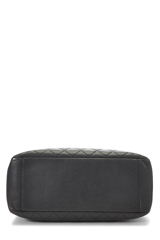 Black Quilted Caviar Grand Shopping Tote (GST), , large image number 4