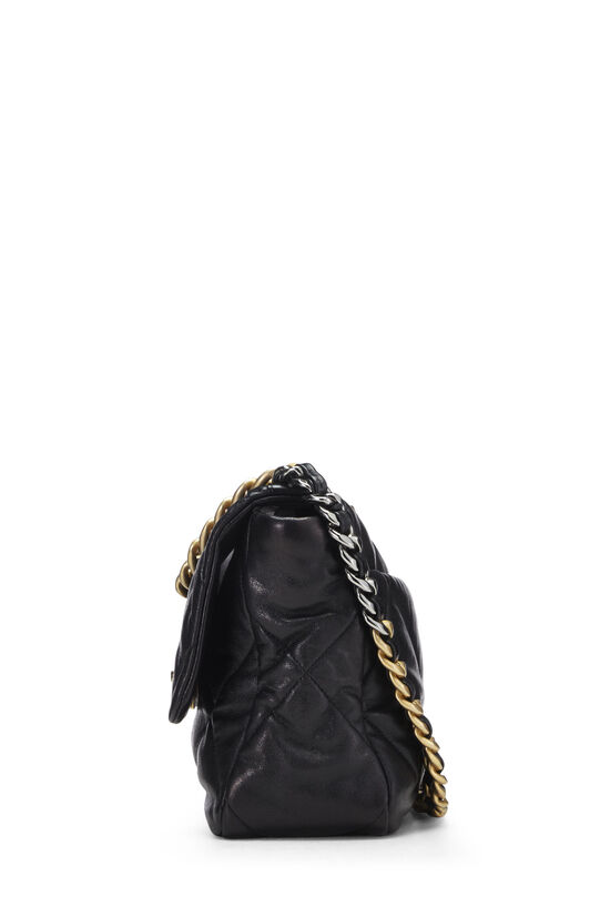 Black Quilted Lambskin Chanel 19 Flap Bag, , large image number 4