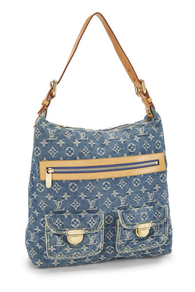 Blue Monogram Denim Baggy GM, , large